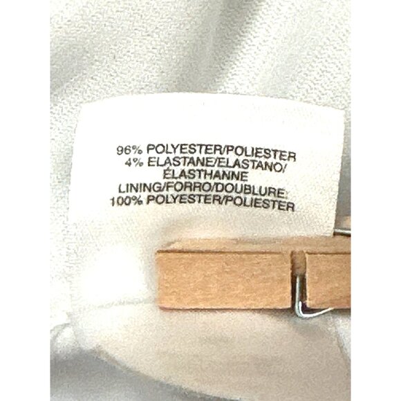 Kasper 2X White Pleated Scoop Neck Stretch Blouse Workwear Chic City Top Classic - Picture 12 of 13